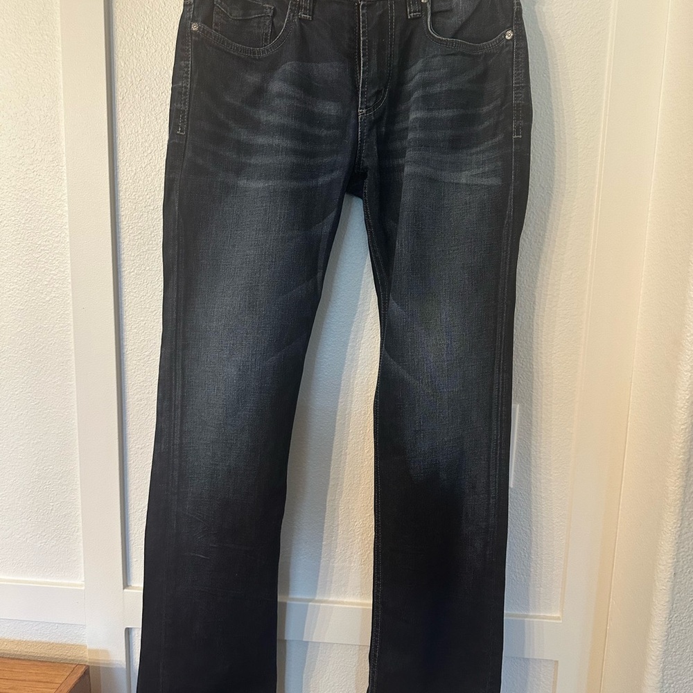 Buffalo David Bitton Men's Dark Wash Bootcut Jeans size 31 waist x 34 inseam